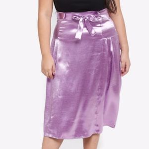 Elvi Purple Midi Skirt